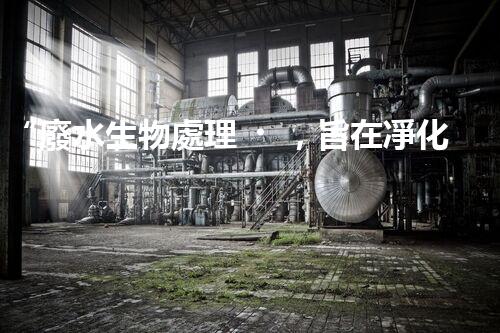 “廢水生物處理，旨在凈化水源，守護碧水藍天”